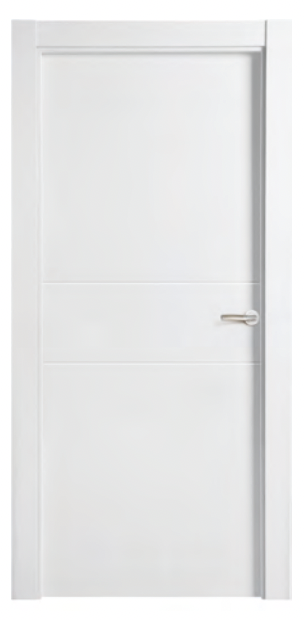 Puerta Lacada modelo 200 - Acabado blanco con ranuras horizontales